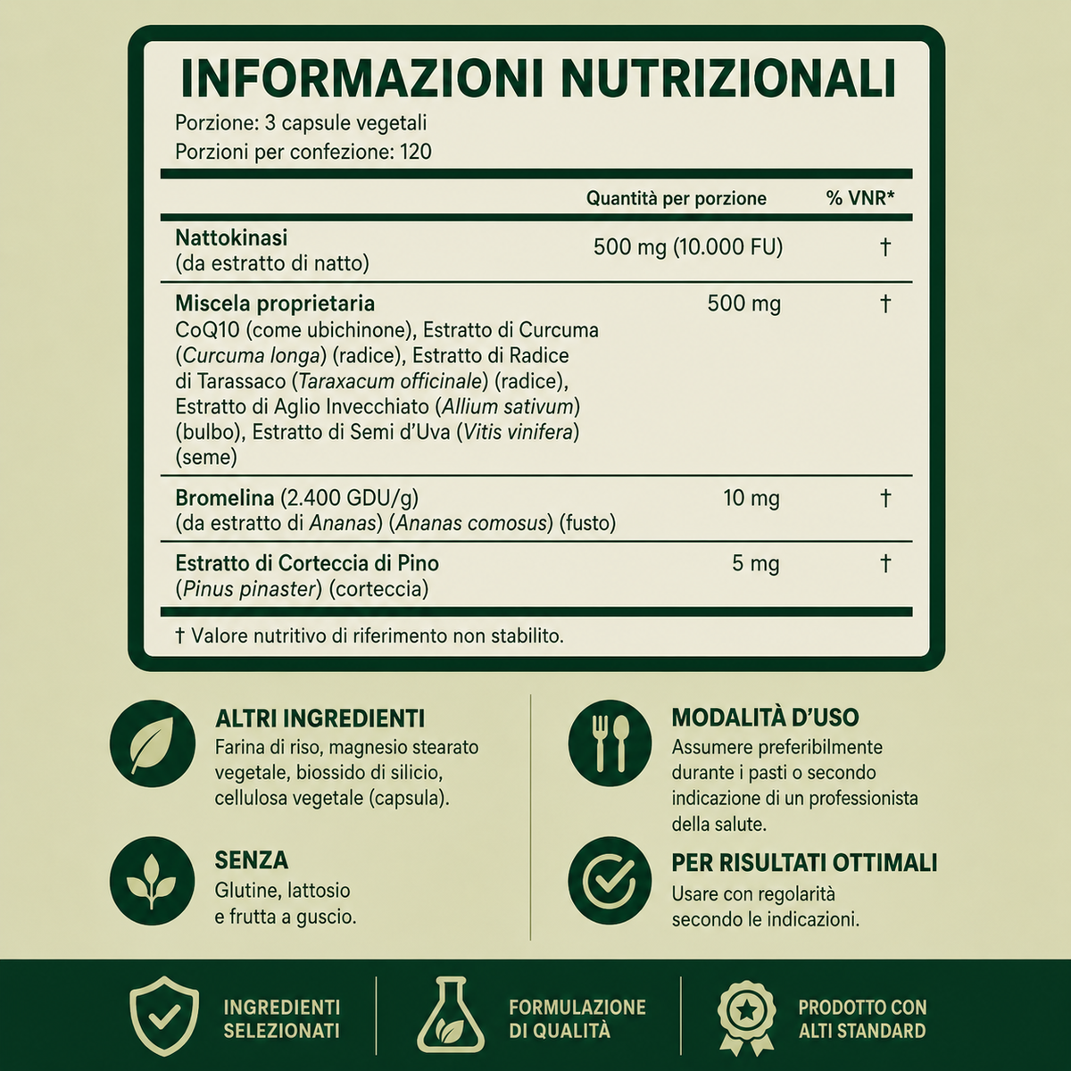 Nattokinase 10.000 FU – Formula Completa 8 in 1